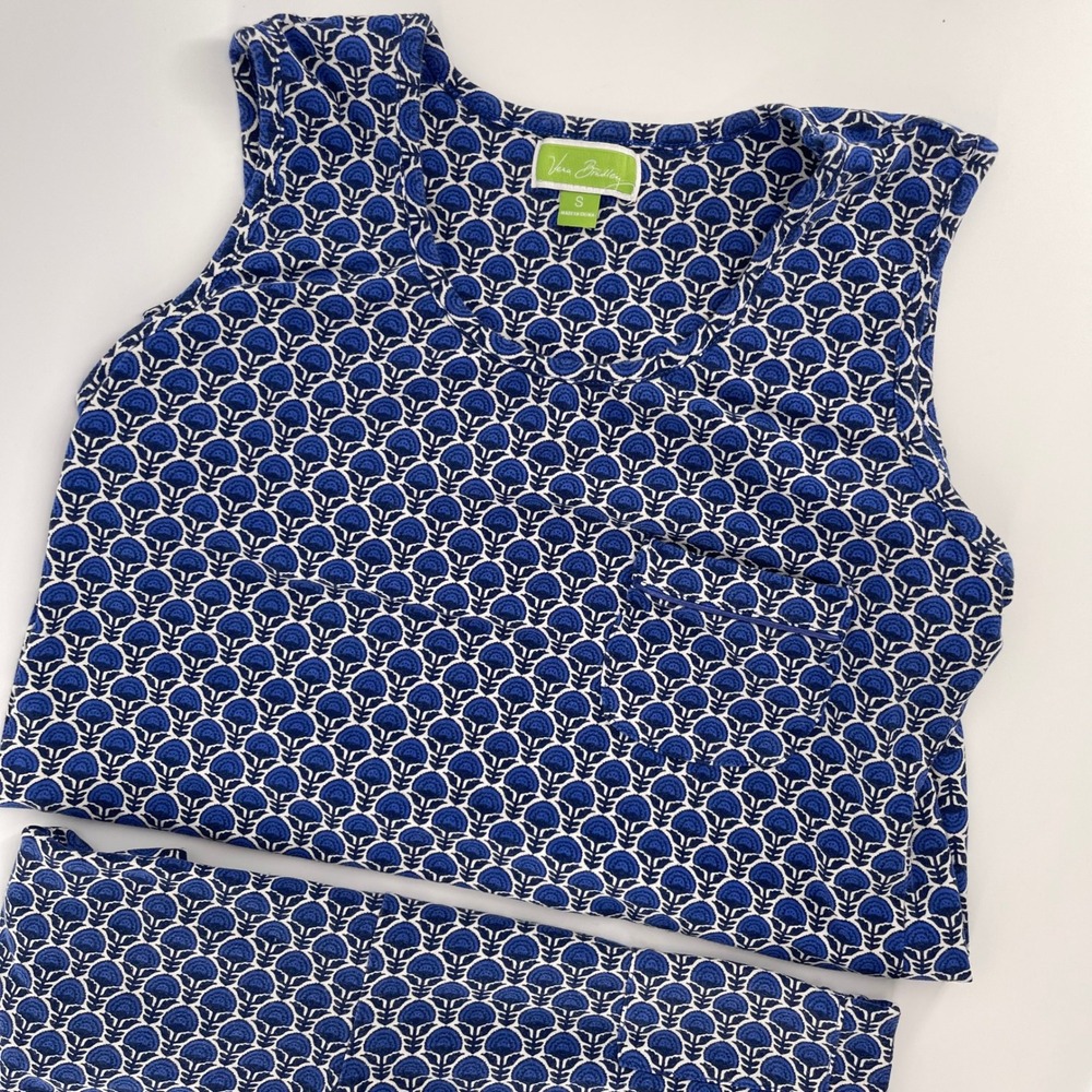 Vera Bradley Tank Top and Shorts Combo Sleeveless Floral Print Casual Top Size S